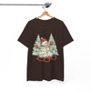Festive Snowman Sledding Winter Wonderland Christmas Lights T-shirt S-5XL