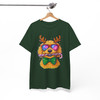 Festive Disco Dog Reindeer Funny Golden Doodle Christmas Crewneck T-shirt S-5XL