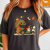 Funny Christmas Ornament Monster Gingerbread and Gnome Holiday Crewneck T-shirt S-5XL