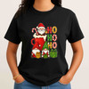Santa Cocoa and Gnomes Ho Ho Ho Holiday Mug Crewneck Festive T-shirt S-5XL