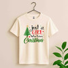 Rockin Around the Christmas Tree Western Holiday Cowboy Boot Crewneck T-shirt S-5XL