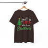 Rockin Around the Christmas Tree Western Holiday Cowboy Boot Crewneck T-shirt S-5XL