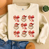 Christmas Bow Santa Pink Coquette Trendy Holiday Sweatshirt S-5XL