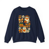 Vintage Halloween Ghost Coquette Floral Pumpkin Bow Sweatshirt S-5XL