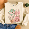 Adorable Halloween Cat Spooky Pumpkin Fall Sweatshirt S-5XL