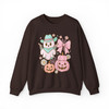 Adorable Halloween Cat Spooky Pumpkin Fall Sweatshirt S-5XL