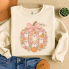 Pink Pumpkin Ghost Kawaii Halloween Floral Sweatshirt S-5XL