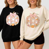 Pink Pumpkin Ghost Kawaii Halloween Floral Sweatshirt S-5XL