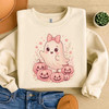Pink Halloween Ghost Coquette Fall Design Sweatshirt S-5XL