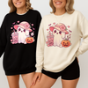 Halloween Ghost Bubble Tea Pumpkin Sublimation Sweatshirt S-5XL