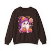 Cute Witch Ghost Candy Pumpkins Halloween Sweatshirt S-5XL