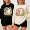 Summerween Ghost Floral Art Kawaii Watermelon Halloween Sweatshirt S-5XL