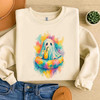Summer Ghost Cute Spooky Watercolor Hot Ghoul Halloween Sweatshirt S-5XL