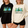 Hello Winter Retro Christmas Winter Sublimation Cozy Season Sweatshirt S-5XL