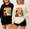 Funny Christmas Snowman Let It Snow Xmas Tree Clipart Sweatshirt S-5XL