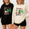 Snowman Christmas Preppy Holiday Stars Let It Snow Sweatshirt S-5XL