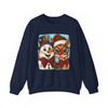 Christmas Snowman & Reindeer Preppy Holiday Brushstroke Sweatshirt S-5XL
