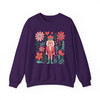 Boho Floral Nutcracker Holiday Christmas Preppy Festive Sweatshirt S-5XL