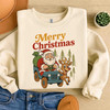 Merry Santa Preppy Vintage Holiday Christmas Clipart Sweatshirt S-5XL