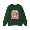 Girly Pink Christmas Coquette Tree Kids Name Xmas Sweatshirt S-5XL