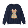 Iridescent Coquette Christmas Tree Girly Colorful Glitter Xmas Sweatshirt S-5XL
