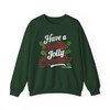 Holly Jolly Christmas Red Plaid Holiday Crewneck Festive Gift Sweatshirt S-5XL