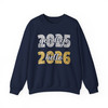 Goodbye 2025 Hello 2026 Glitter NYE Holiday Party Crewneck Sweatshirt S-5XL