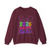Happy New Year 2026 Checkered Bow Festive NYE Party Sweatshirt S-5XL