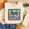 Retro 12 New Chapters Groovy 365 New Chances Aesthetic New Year Sweatshirt S-5XL