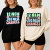 Retro 12 New Chapters Groovy 365 New Chances Aesthetic New Year Sweatshirt S-5XL