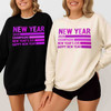 New Year 2026 Champagne NYE Party Crewneck Purple Graphic Sweatshirt S-5XL