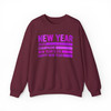 New Year 2026 Champagne NYE Party Crewneck Purple Graphic Sweatshirt S-5XL