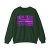 New Year 2026 Champagne NYE Party Crewneck Purple Graphic Sweatshirt S-5XL