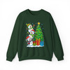 Three Snowmen Christmas Tree Cute Holiday Gifts Crewneck Sweatshirt S-5XL