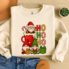Santa Cocoa and Gnomes Ho Ho Ho Holiday Mug Crewneck Festive Sweatshirt S-5XL