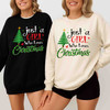 Just A Girl Who Loves Christmas Cute Gingerbread and Cocoa Holiday Crewneck Sweatshirt S-5XL