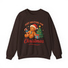 Just Waiting For Christmas Cute Gingerbread Man Holiday Crewneck Sweatshirt S-5XL