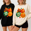 Merry Christmas Ornaments Retro Ho Ho Holiday Crewneck Festive Sweatshirt S-5XL
