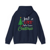 Just A Girl Who Loves Christmas Buffalo Plaid Holiday Tree Crewneck Hoodie S-5XL