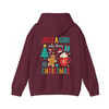 Just A Girl Who Loves Christmas Cute Gingerbread and Cocoa Holiday Crewneck Hoodie S-5XL