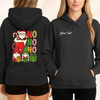 Santa Cocoa and Gnomes Ho Ho Ho Holiday Mug Crewneck Festive Hoodie S-5XL