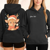 Cute Christmas Reindeer Festive Baby Reindeer Crewneck Hoodie S-5XL