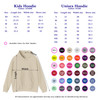 Hoodie Color and Size Chart