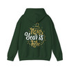 New Year is Here Gold Glitter Holiday Pullover Festive Gift Hoodie S-5XL