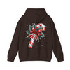 Candy Cane Christmas Holly Bow Holiday Cozy Winter Gift Hoodie S-5XL