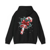 Candy Cane Christmas Holly Bow Holiday Cozy Winter Gift Hoodie S-5XL