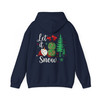 Snowman Christmas Preppy Holiday Stars Let It Snow Hoodie S-5XL