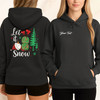 Snowman Christmas Preppy Holiday Stars Let It Snow Hoodie S-5XL