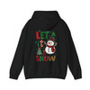 Let It Snow Winter Christmas Cute Snowman Leopard Tree Hoodie S-5XL