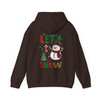Let It Snow Winter Christmas Cute Snowman Leopard Tree Hoodie S-5XL